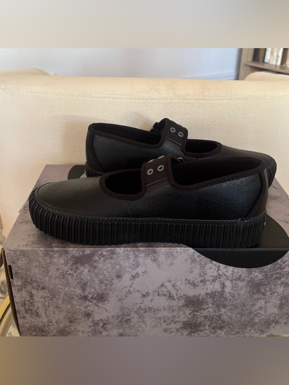Vans Black Platform Mary Jane Shoes with Buckle - Picture 7 of 10